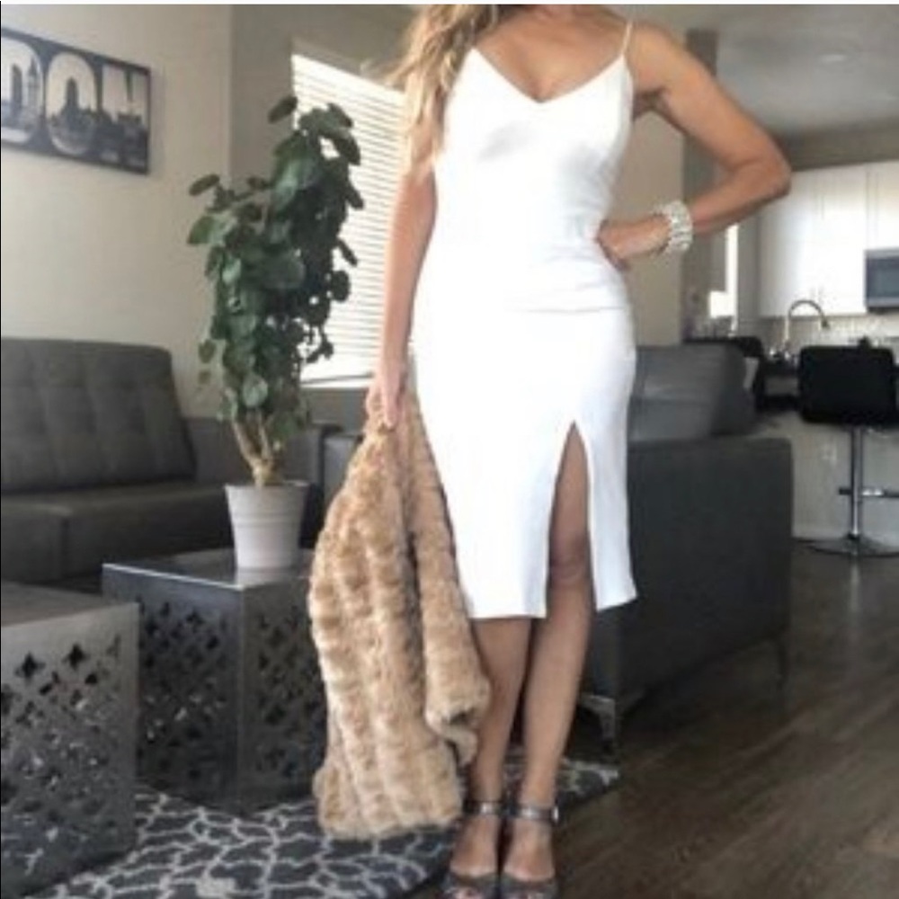 Forever 21 Bodycon Cami Straps Slit Dress